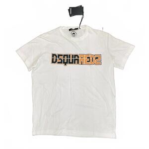 NEW DSQUARED2 cigarette fit tee in white